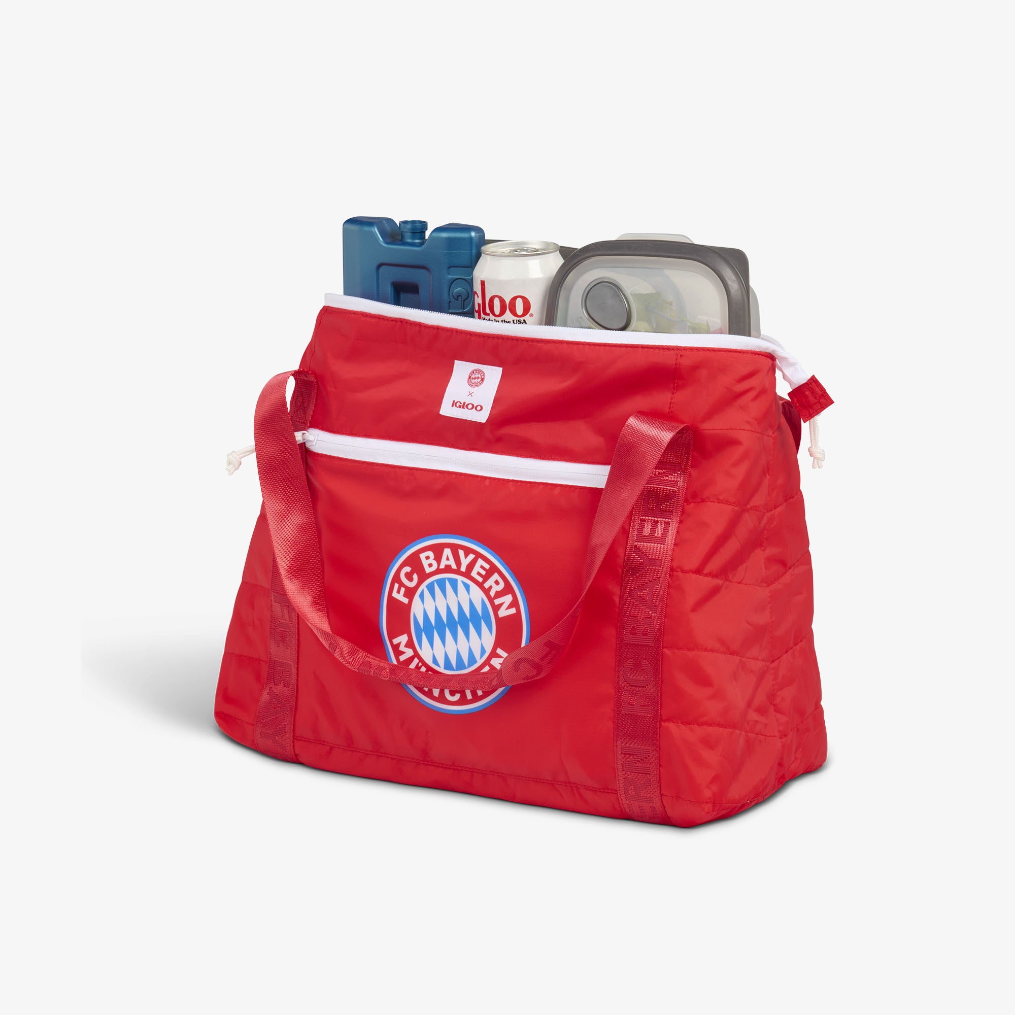 FC Bayern München Packable Puffer 20-Can Cooler Bag - Image 4