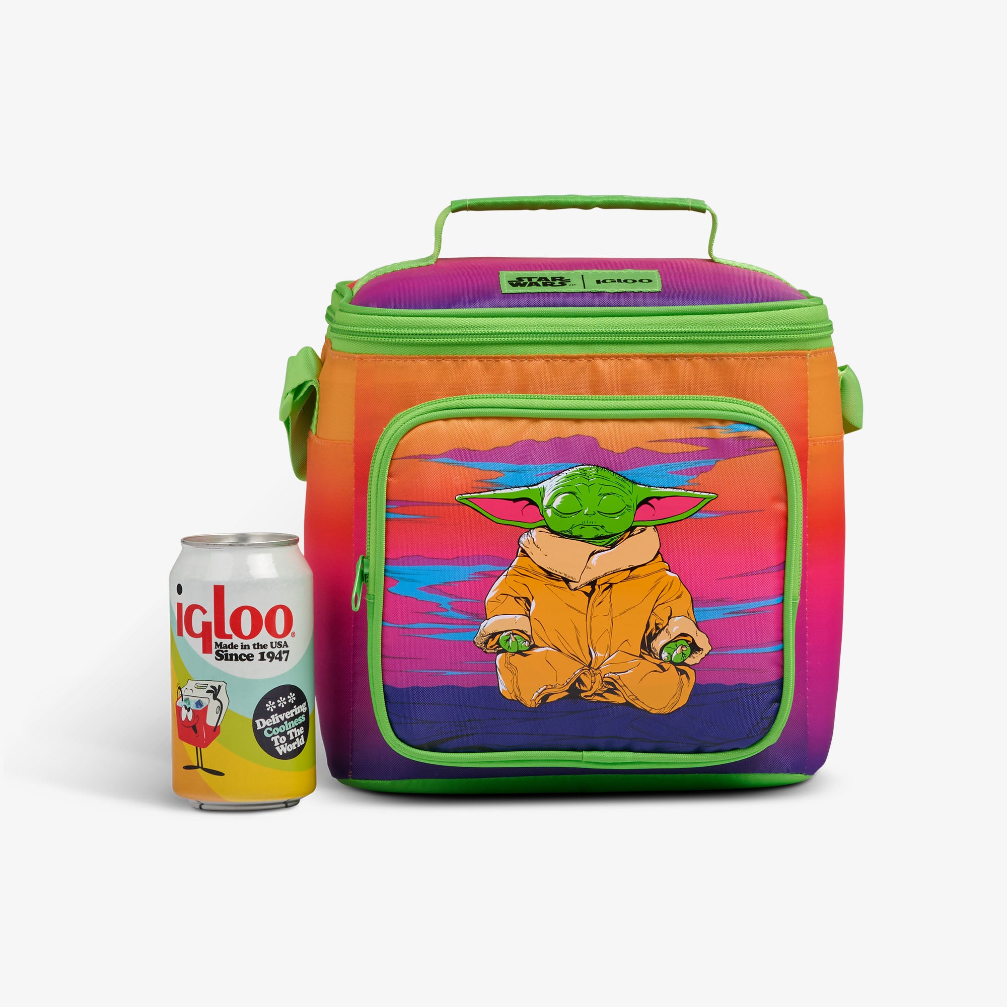 Star Wars™ Grogu Neon Square Lunch Cooler Bag - Image 5